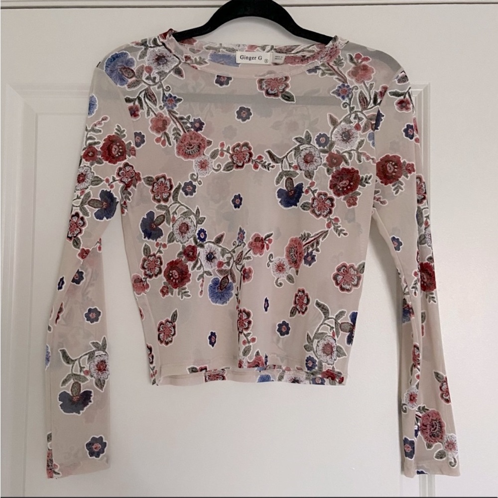 FINAL DROP 😍 Floral sheer crop top
